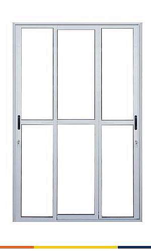 Porta de correr 3 folhas alumínio Porta de correr 3 folhas alumínio